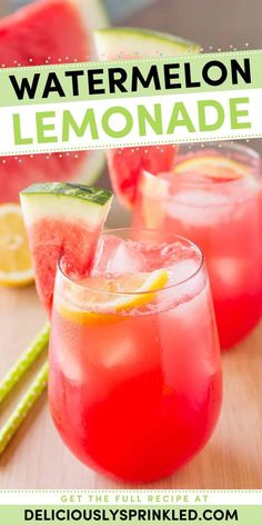 Cool off with this homemade watermelon lemonade! Refreshing and delicious, this non-alcoholic summer drink is just what you need on a hot day. This flavored lemonade recipe is also a perfect Cinco de Mayo drink idea for celebrating! Non Alcoholic Watermelon Drinks, Watermelon Punch Nonalcoholic, Summer Punch Nonalcoholic, Watermelon Drinks With Alcohol, Watermelon Refresher, Summer Drinks Nonalcoholic, Watermelon Punch