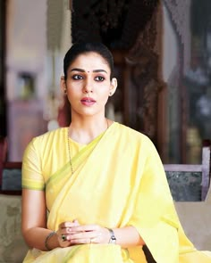 Nayantara In Saree, Half Sleeves Blouse Designs, Formal Saree Blouse, Formal Saree Look, Official Saree, Cotton Saree Look, Professional Saree, Nayanthara Saree, Latest Blouse Models