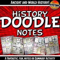 a book cover with the title history doodle notes