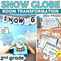 the snow globe is shown with instructions for how to use it