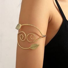 Super Cute And Stylish Ships In 5-10 Business Days Arm Cuff Jewelry Black Women, Armlet Gold Indian Arm Bracelets, Arm Cuff Jewelry Gold, Gold Arm Band Cuffs, Gold Leaf Arm Cuff, Arm Cuff Jewelry, Lady Outfit, Boss Lady Outfit, Arm Bracelet