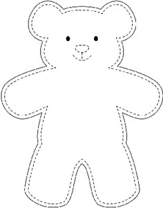 a paper cut out of a teddy bear