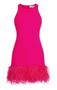 Dance the night away in our Cami dress! Includes a form fitting fit and a flirty feather hem detail. Fit Details Crew necklineLinedBody-conMini lengthSleeveless67% Polyester 27% Rayon 6% SpandexDry Clean Only Imported Length: 33.5in/83.82cm, from shoulderMeasurements from size 4 Fuschia Dress, Evening Gowns Elegant, Feather Trim, Sleeveless Mini Dress, Cami Dress, Crew Neckline, Evening Gowns, Tops Designs, Cocktail Dress