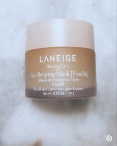 Laneige Lip Sleeping Mask Vanilla, Laneige Vanilla Lip Mask, Laneige Lip Mask Vanilla, Vanilla Laneige, Laneige Vanilla, Vanilla Lip Mask, Laneige Aesthetic, Lip Mask Laneige, Wishlist Ideas Aesthetic