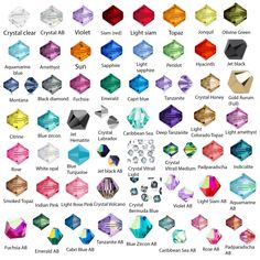 an image of different types of crystals