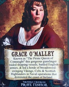 a card with an image of grace o'malley from the tv series game of thrones