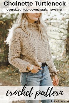 the crochet sweater pattern is easy to make and looks great on any woman