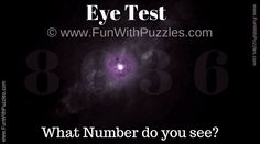 an eye test with the words what number do you see?