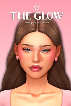 a girl with long brown hair and blue eyes is featured on the cover of the glow magazine