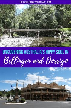 there are two pictures with the words discovering australia's hippy soul in it