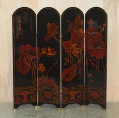 ad eBay - Find many great new & used options and get the best deals for FINE ANTIQUE ROOM DIVIDER TITLED IN CHINESE "MIDSUMMER PAINTING OF XINWEI YEAR" at the best online prices at eBay! Free shipping for many products! Antique Room Divider, Large Room Divider, Japanese Room Divider, Chinese Room Divider, Antique Room, Chinese Home, Room Ideas Bedroom