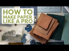 a table topped with lots of different types of paper