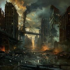 an image of a city that looks like it has been destroyed