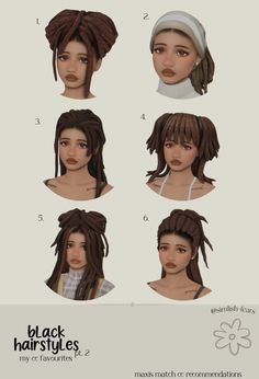 an image of different hairs styles for females