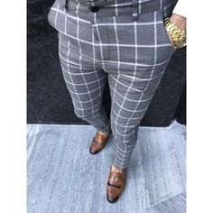 Main fabric composition: polyester fiber Casual Straight Leg Pants, Smart Casual Men, Business Pants, Swimwear Bottoms, Long Trousers, Mens Plaid, Plaid Pants, Slim Fit Pants, Plaid Print