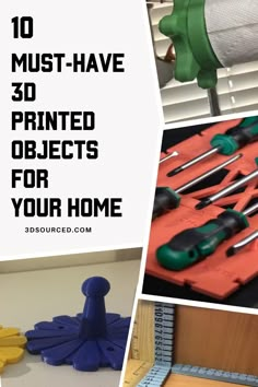 the top ten must have 3d printed projects for your home, including tools and construction materials