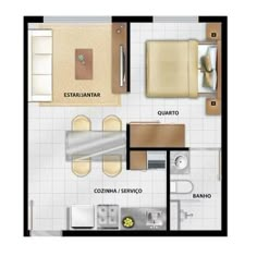 the floor plan for a small apartment