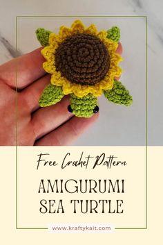 a crochet pattern for an amigurmi sea turtle