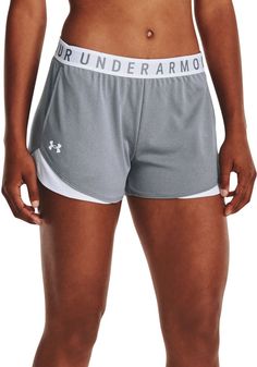 Everyone needs a go-to pair of shorts. With side hand pockets and a soft, smooth waistband—these women's training shorts are it. Fit & Design: Soft, lightweight knit construction delivers superior comfort & breathability Material wicks sweat & dries really fast Anti-pill/anti-pick finish adds extra durability Updated exposed elastic printed waistband Convenient side hand pockets Curved hem for a more flattering silhouette Inseam: 3" Wilson Basketball, Under Armour Shorts, Youth Sports, Sports Training, Training Shorts, Heather White, Active Shorts, Athletic Apparel, Under Armour Women