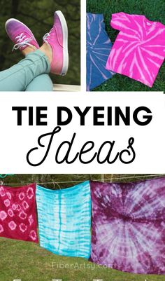 tie - dyed ideas for kids to make with their own colors and patterns, including the words