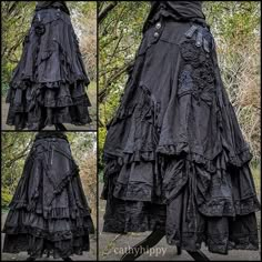 Witch Costume Gothic, Victorian Gothic Fashion Casual, Victorian Witch Outfit, Gothic Witch Outfits, Witch Skirts, Victorian Witch Aesthetic, Victorian Skirts, Victorian Gothic Fashion, Steampunk Bustle Skirt