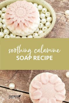 Soothing Calamine Soap Recipe Natural Cleaners Diy, Easy Diy Beauty Products, Calamine Lotion, Soap Recipe, Melt And Pour, Chamomile Essential Oil, Lemongrass Essential Oil