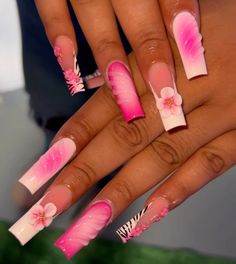 Long Acrylic Nail Designs, Hard Nails, Drip Nails, Colored Acrylic Nails, Girly Acrylic Nails, Simple Acrylic Nails, Glow Nails, Luxe Style