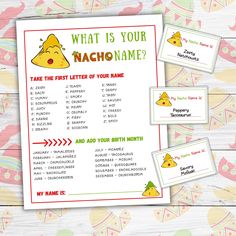 what is your nacho name? printable activity