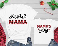 Mommy And Me Christmas Shirts, Christmas Shirts Vinyl, Mommy And Me Christmas, Baby Christmas Shirt, Mom Christmas Shirt, Toddler Christmas Shirt, Halloween Pregnancy Announcement, Outfits Mom, Matching Tshirts