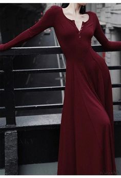 Lasaky - Long-Sleeve Dress with Flowy Silhouette Terry Cloth Dress, Effortless Chic, Dress Outfit, Flowy Dress, Types Of Skirts, Good Quality, Red Dress, Dress Skirt, Formal Dresses Long