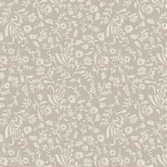 an old wallpaper with white flowers and leaves on grey background, suitable for use in interior or exterior decor