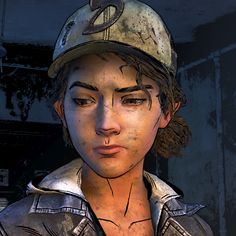 the walking dead season 2 screenshots an animated girl with a helmet on her head