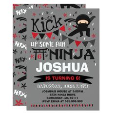 the ninja birthday party is coming up