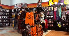 a store filled with lots of halloween merchandise