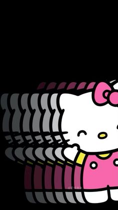 an image of hello kitty in the dark