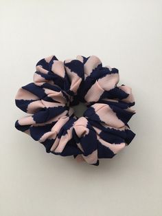 oversized hair scrunchie, double scrunchie material: Light weight Georgette fabric double elastic, firm and comfortable. color: navy and pink stripes. size: approximately : 4.5-5 by 4.5-5 inches by 3 inches handmade in Australia. Hair Tie Scrunchies, Ponytail Scrunchie, Hair Accessories Ponytail, Scrunchies Hair, Georgette Fabric, Hair Tie, Pink Stripes, Barrettes, Hair Ties