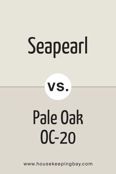 Seapearl vs Pale Oak by Benjamin Moore Bm Pale Oak, Pale Oak Benjamin Moore, Benjamin Moore Pale Oak, Benjamin Moore Pink, Greige Paint Color, Benjamin Moore Exterior, Painting Trim White, Pink Ceiling, Pale Oak