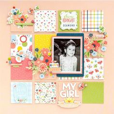 a scrapbook with many different pictures on it