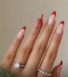 Red Christmas Nails, Pretty Acrylic Nails, Best Acrylic Nails, Cute Acrylic Nails, Holiday Nails, Trendy Nails