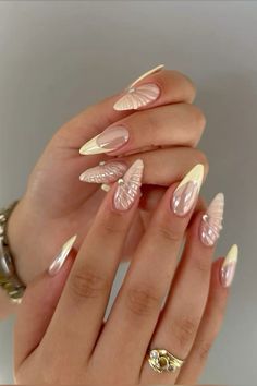 Long Almond Acrylic Nails Art Designs, Gelx Inspo Nails, Vaca Nails, Kutek Disney, Almond Acrylic, Unghie Sfumate, Dorm Inspiration, Nagel Tips, Colorful Nails