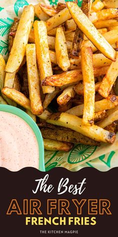 french fries with dipping sauce on the side