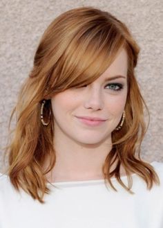 Emily Stone, Medium Hairstyle, Hair Color Techniques, Pretty Hair Color, Female Celebrities, Auburn Hair, Copper Hair, Hair Cream