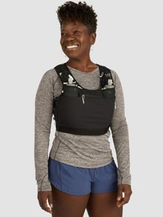 Carry all your essentials with the highly breathable Ultimate Direction Xodus Vesta women's hydration vest. It's loaded with pockets—including hydration storage—to prepare you for the trail ahead. Sleeveless Nylon Activewear For Outdoor Activities, Breathable Functional Vest For Outdoor Activities, Functional Breathable Nylon Vest, Functional Activewear For Outdoor Activities, Functional Hiking Vest, Functional Breathable Vest For Outdoor Activities, Sporty Vest With Pockets For Sports, Functional Activewear With Pockets, Nylon Activewear With Functional Pockets