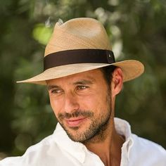 Austral Brown Straw Panama Hat - The Kai with Brown Ribbon Band Fedoras Men, Western Hats For Women, Hats Style