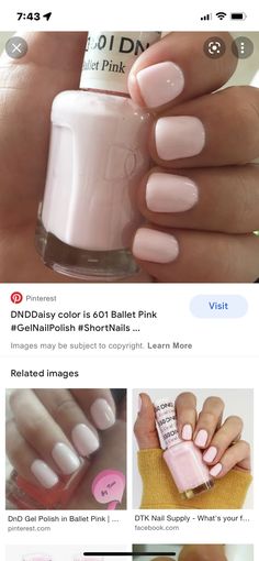 Opi Neutral Pink Nail Polish, Dnd Gel Polish Colors Short Nails, Dnd White Pink Color, Soft Pink Dnd Gel, Pink Nails By Skin Tone Range, Light Pink Dnd Gel Polish, Dnd Ballet Pink, Dnd Gel Polish Colors Neutral