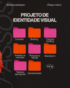 the poster for project de identidade visual, which is designed to look like an