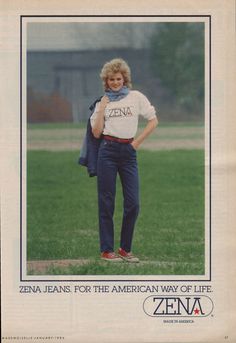 Zena Ad 1984 - These jeans were the thing to have in the mid-80's 1980 Fashion Trends, Deborah Foreman, Vintage Seventeen Magazine, Early 90s Fashion, Seventeen Magazine Fashion, Just Seventeen, Big Hair Bands, 1980 Fashion, Good Advertisements