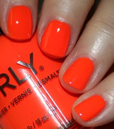 Orly Nails, Orange Nail, Nice Nails, Nails And Toes, Nails Colors, Pacific Coast Highway, Colorful Nail Designs, Beach Nails, Elegant Nails