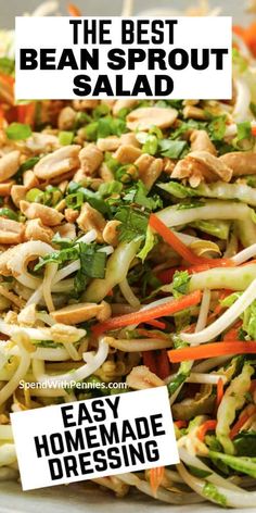 the best bean sprout salad is made with easy homemade dressing and nourishes