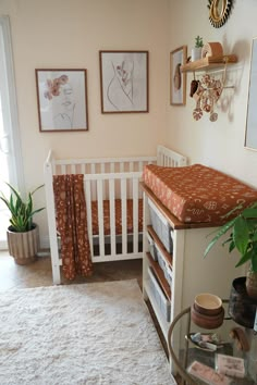 Changing Pad Cover | Rust Mojave Desert - LITTLEMISSDESSA Burnt Orange And Pink Nursery, Dessert Boho Nursery, Orange Boho Nursery, Rust Orange Nursery, Very Small Nursery, Living Room Nursery Combo, Terracotta Nursery Girl, Fall Nursery Ideas, Baby Room Small Space